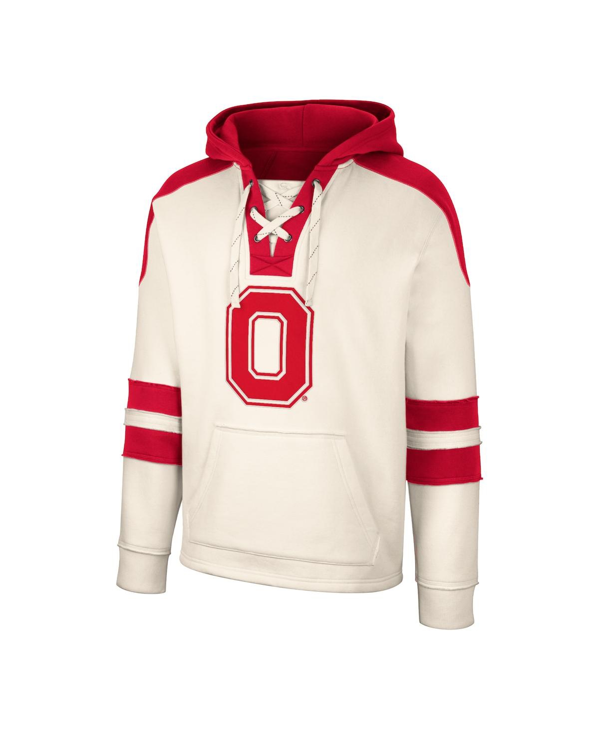 Shop Colosseum Men's  Cream Ohio State Buckeyes Lace-up 4.0 Vintage-like Pullover Hoodie