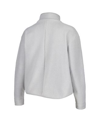 Women's Gray Ohio State Buckeyes Plus Size Wheelhouse Sherpa Full-Snap Jacket