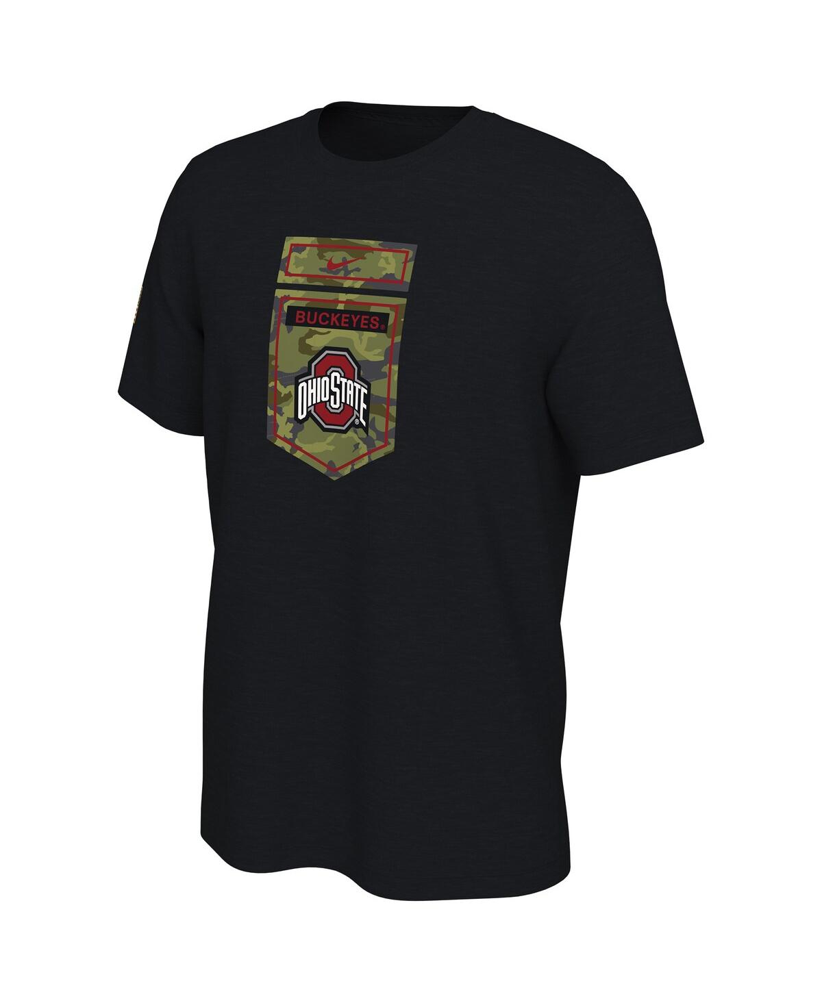 Men's NikeOhio State Buckeyes Veterans Camo T-shirt - Black
