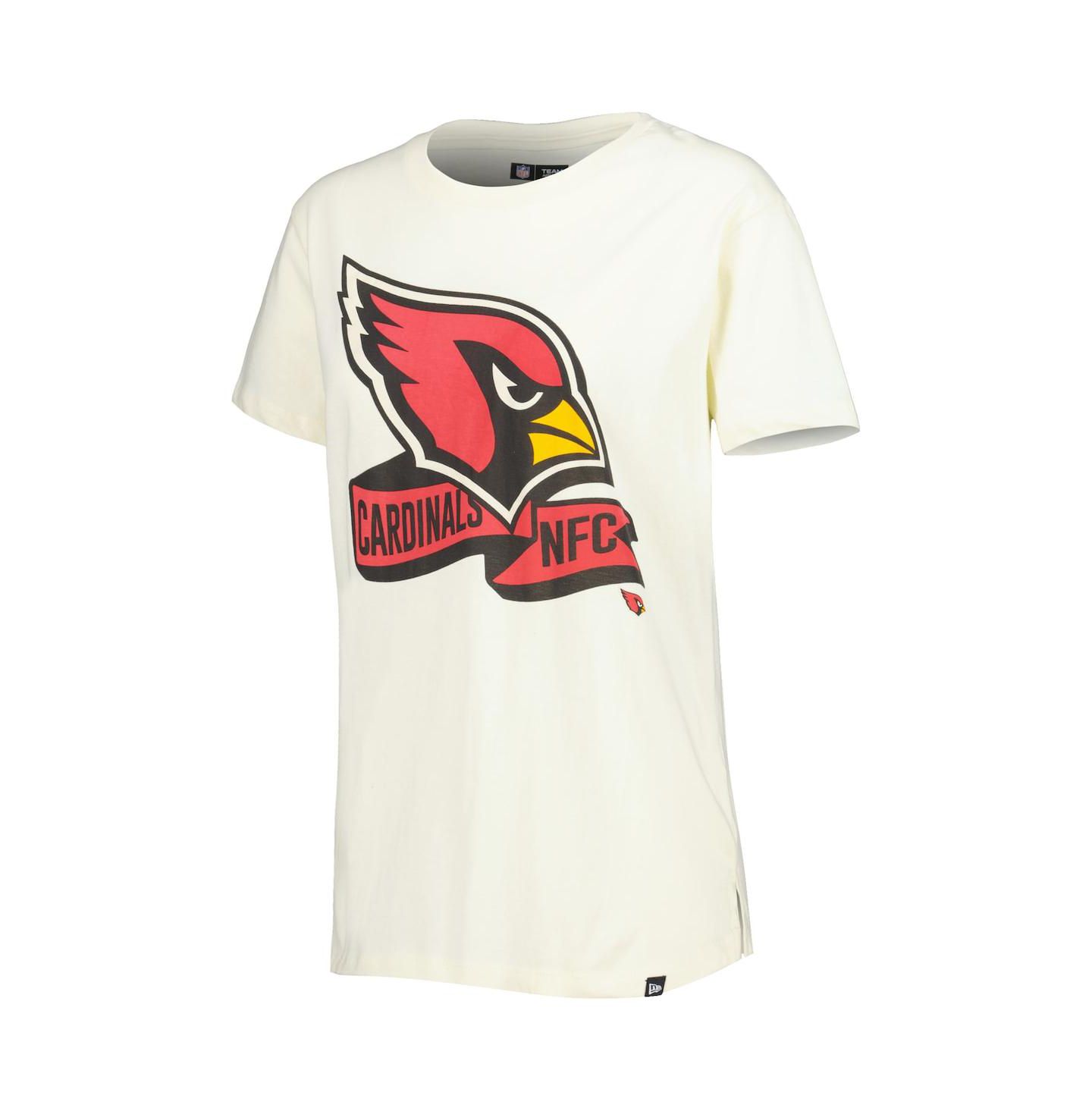 Женская футболка New Era Cream Arizona Cardinals Chrome Sideline — фото 3