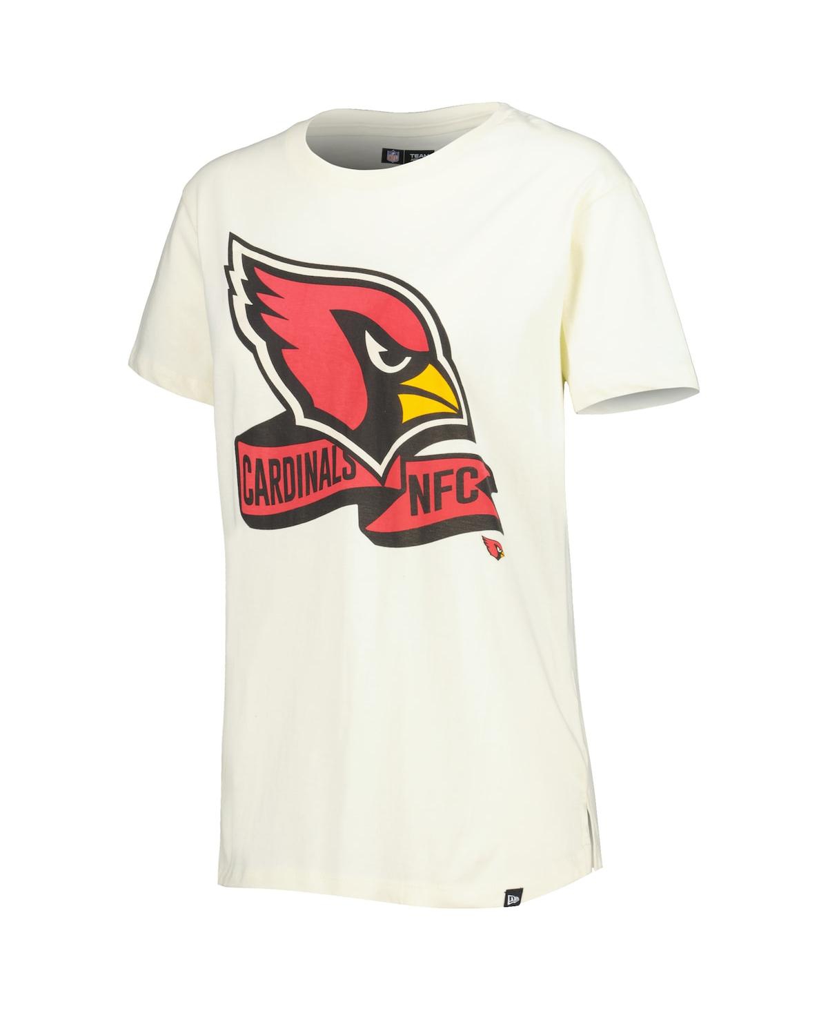 Shop New Era Women's  Cream Arizona Cardinals Chrome Sideline T-shirt