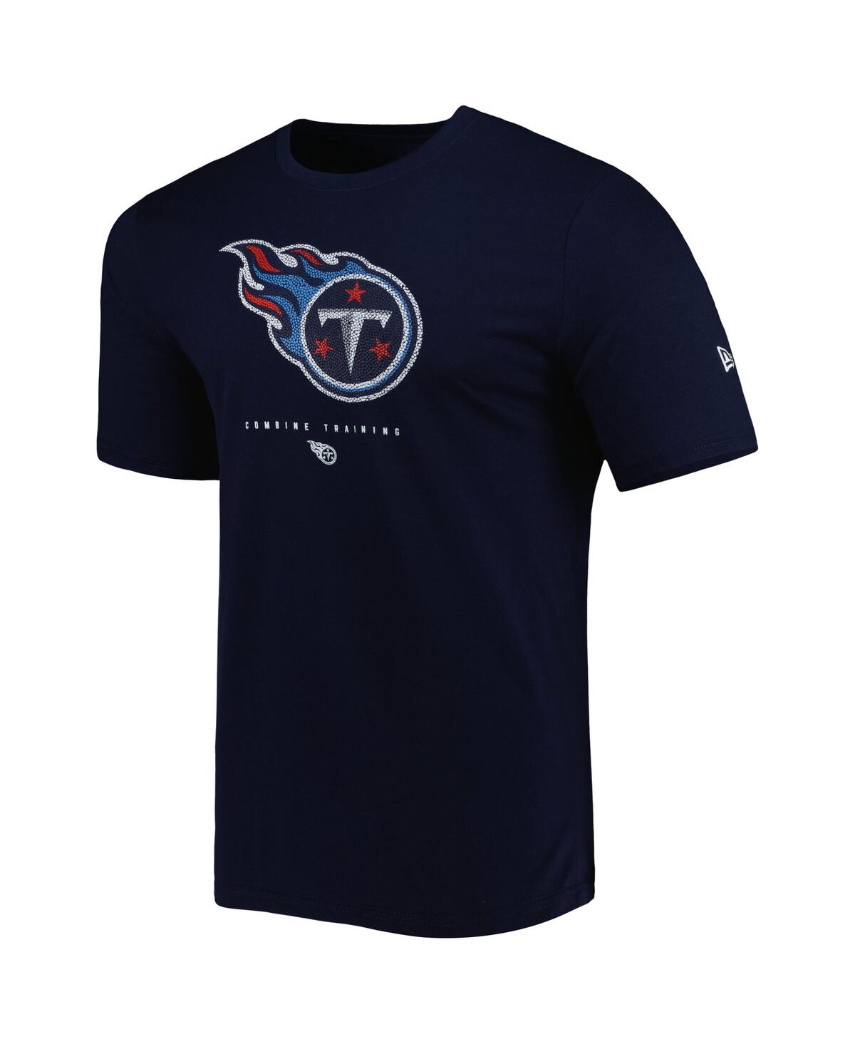 NEW ERA MEN'S NEW ERA NAVY TENNESSEE TITANS COMBINE AUTHENTIC BALL LOGO T-SHIRT 
