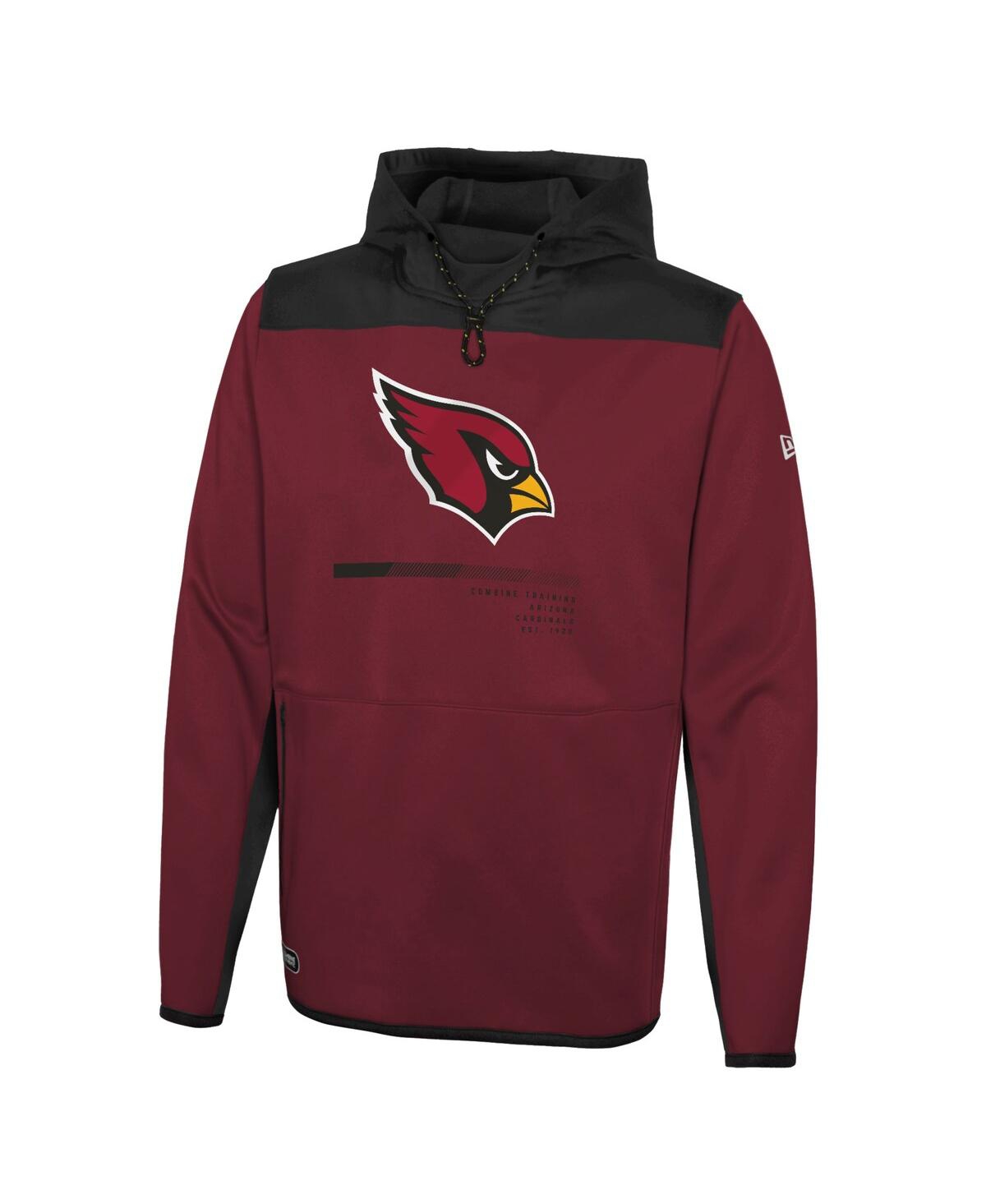 Shop New Era Men's  Cardinal Arizona Cardinals Combine Authentic Hard Hitter Pullover Hoodie