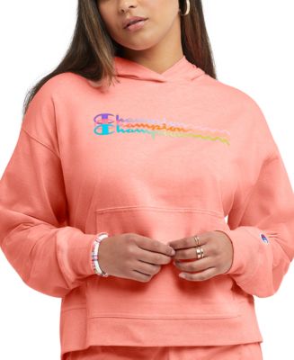 Champion Women's Cotton Midweight Logo Jersey Hoodie - Macy's