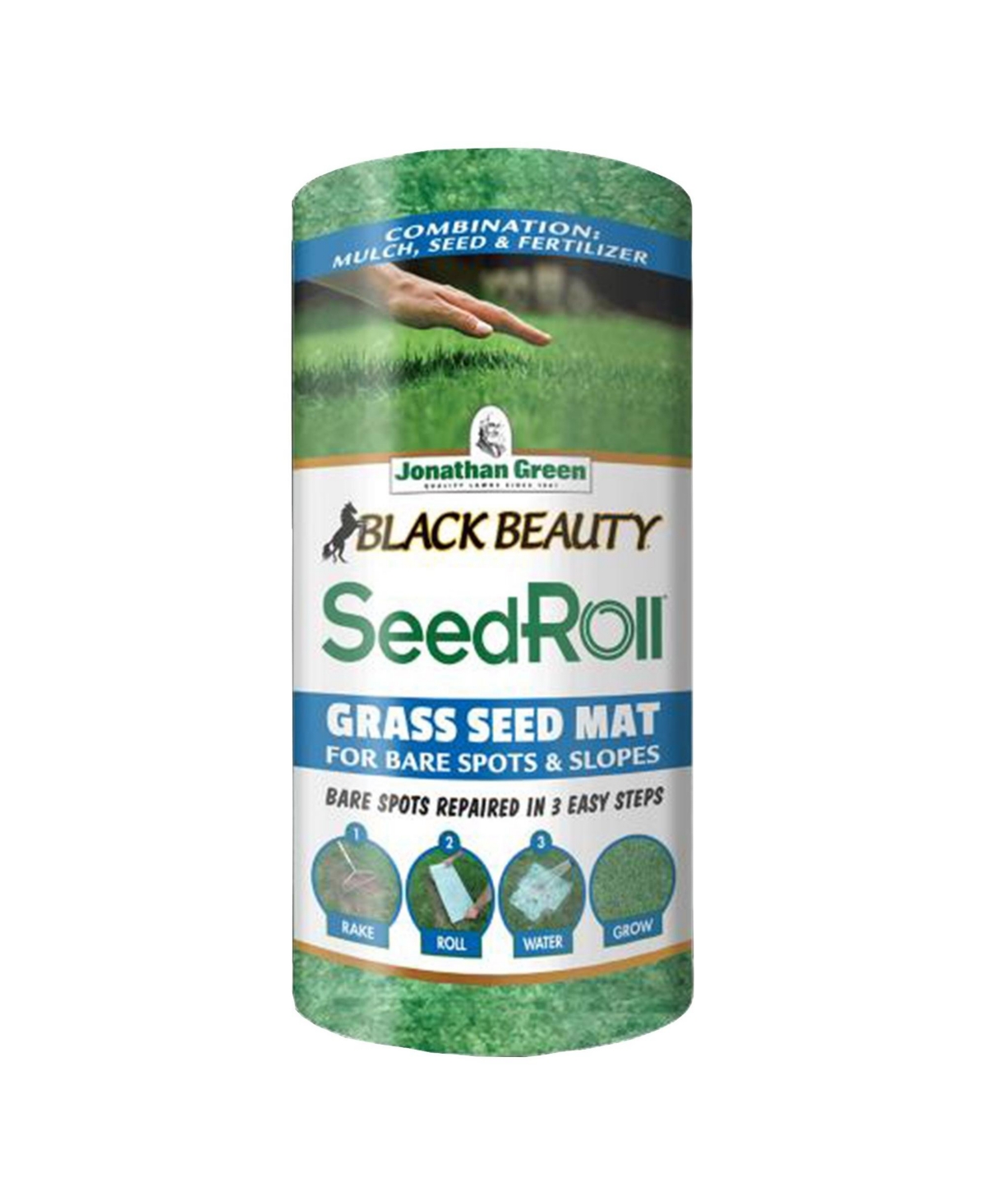 Black Beauty Biodegradable Grass Seed Roll -50 Sq Ft - Brown