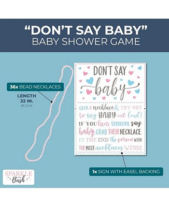 Sparkle And Bash Floral Baby Shower Clothespin Game For Girl, Don't Say Baby  Theme With 60 Pink Clothes Pins And 8x10-inch Sign : Target