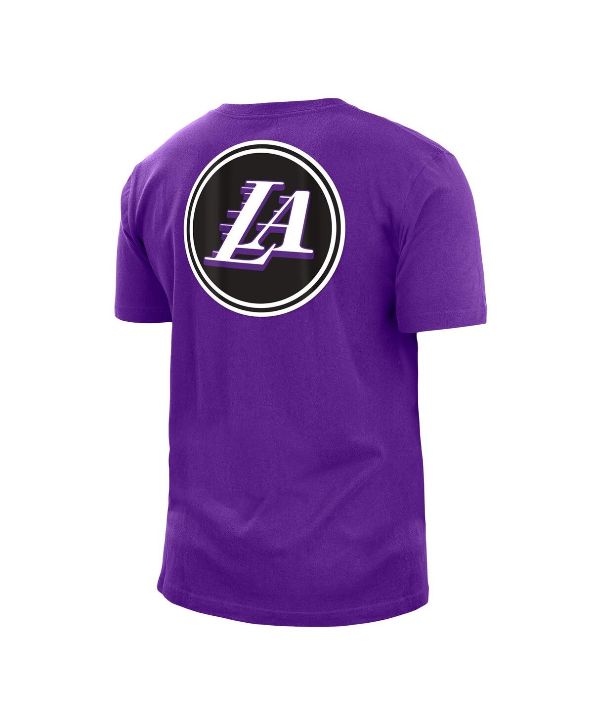 Men's New EraLos Angeles Lakers 2022/23 City Edition Brushed Jersey T-shirt - Purple