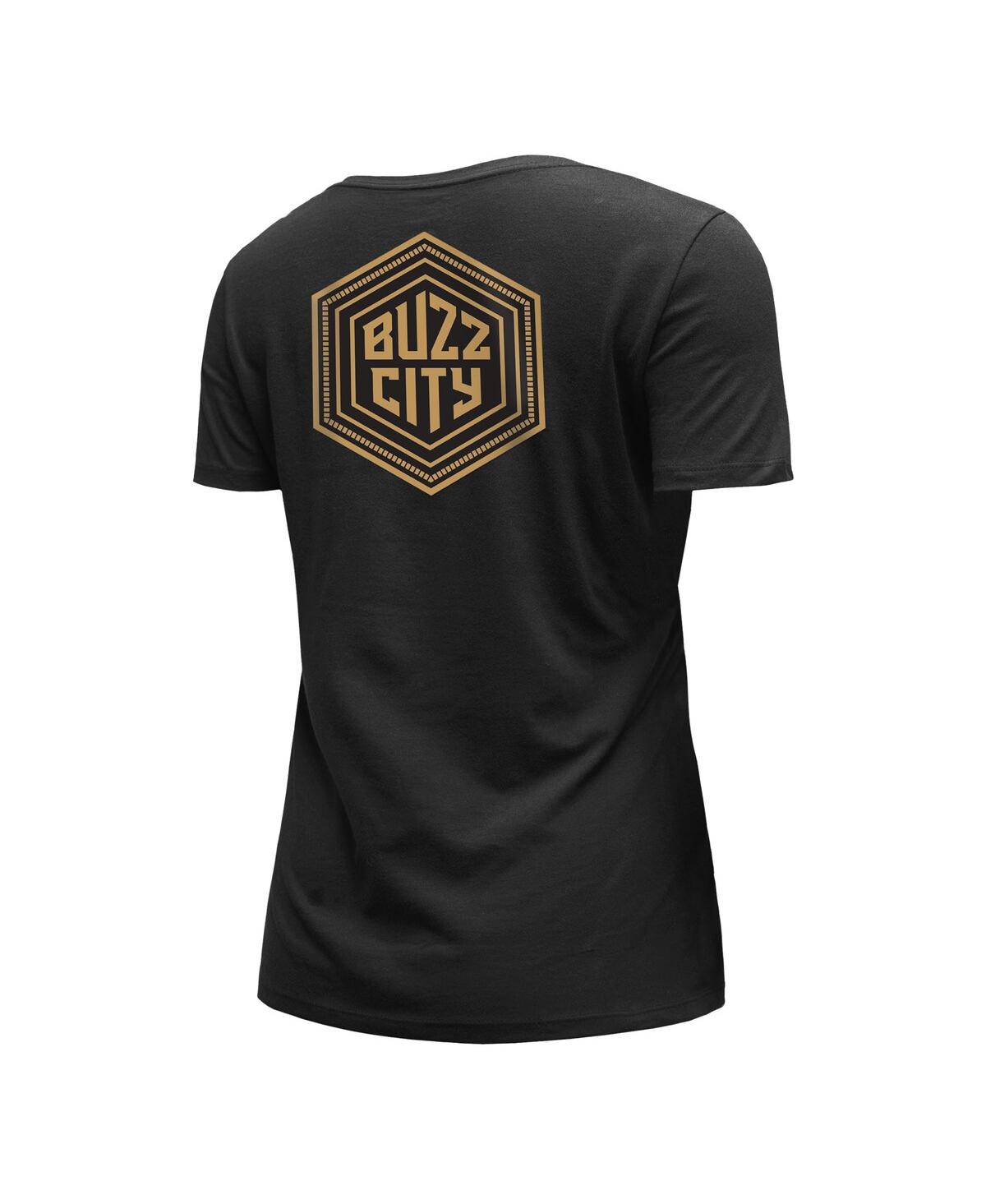 NEW ERA WOMEN'S NEW ERA BLACK CHARLOTTE HORNETS 2022/23 CITY EDITION V-NECK T-SHIRT 
