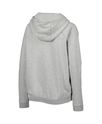 Women's Heather Gray Canada Soccer Lockup Varsity Fleece Raglan Pullover Hoodie