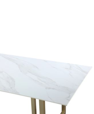 Emila 78 Rectangle Sintered Stone Mix and Match Dining Table, Created for Macy's