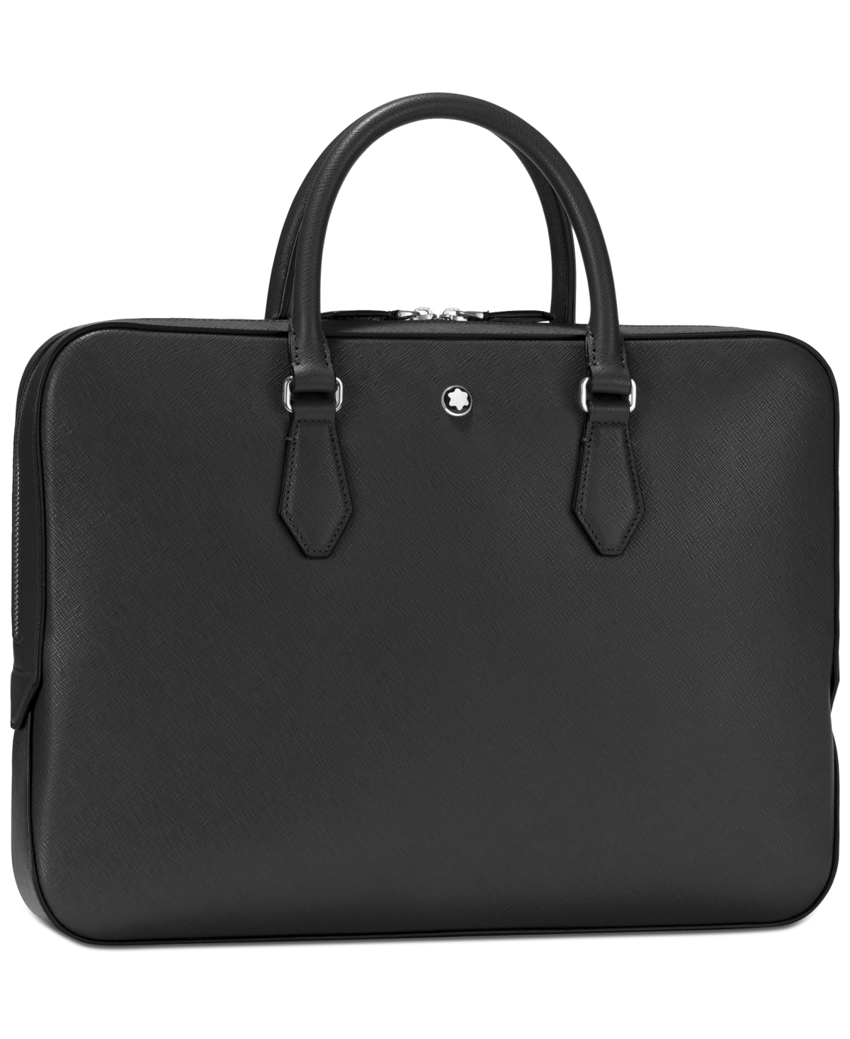 Shop Montblanc Sartorial Leather Briefcase Document Case In Black
