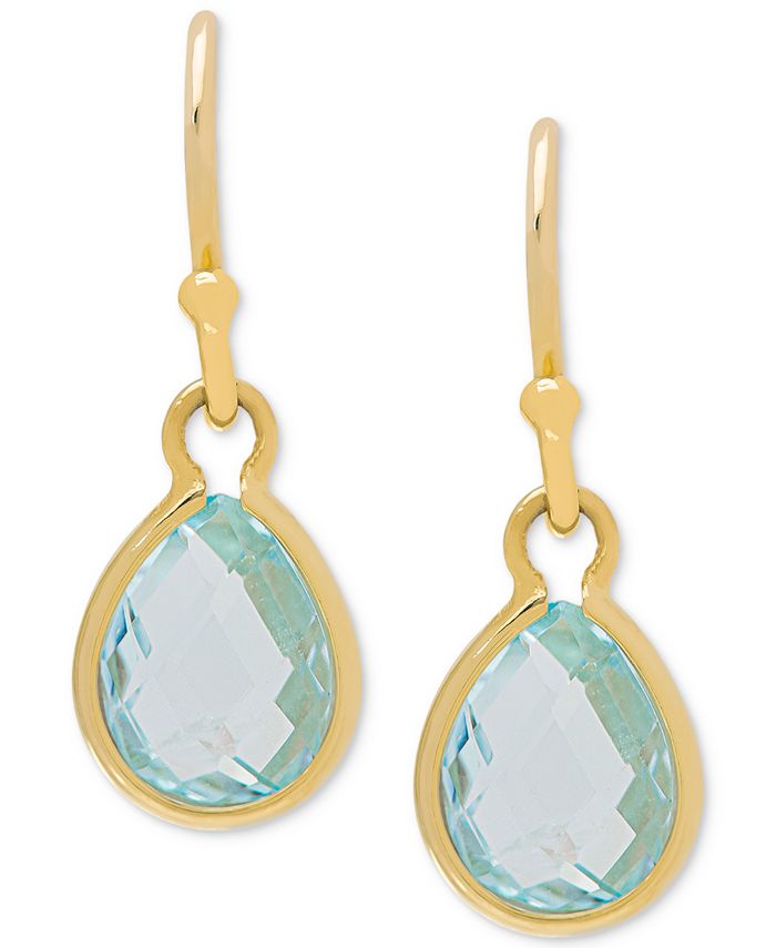 Macy's blue topaz earrings Clearance