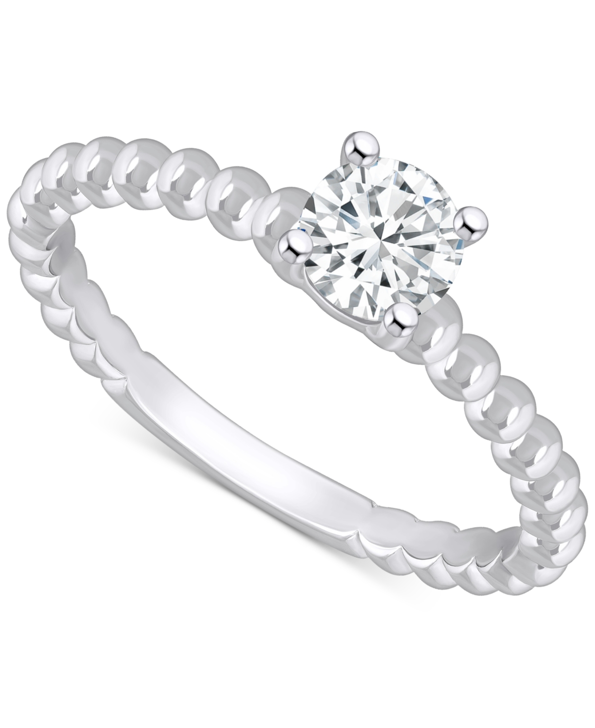 Macy's Diamond Engagement Ring (1/2 Ct. T.w.) In 14k White, Yellow Or Rose Gold In White Gold