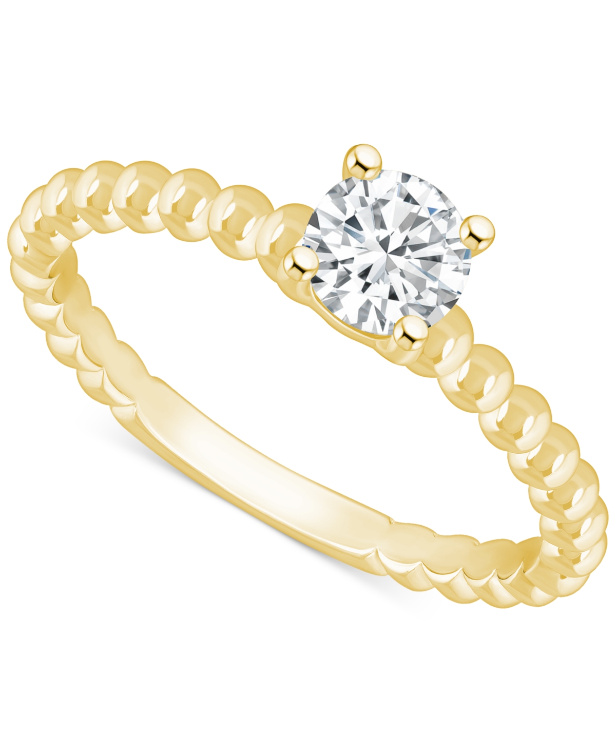 Macy's Diamond Engagement Ring (1/2 Ct. T.w.) In 14k White, Yellow Or Rose Gold In Yellow Gold
