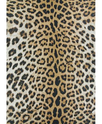 Couristan Dolce Amur Leopard Area Rug In Gold