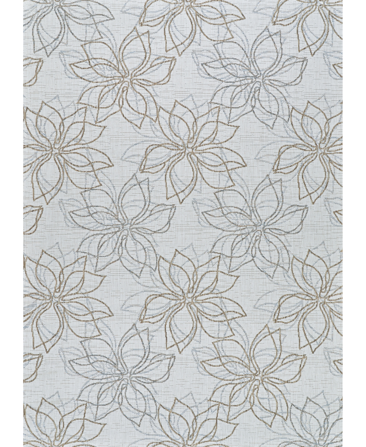Couristan Charm Botanical 5'3in x 7'6in Area Rug - Sand, Beige