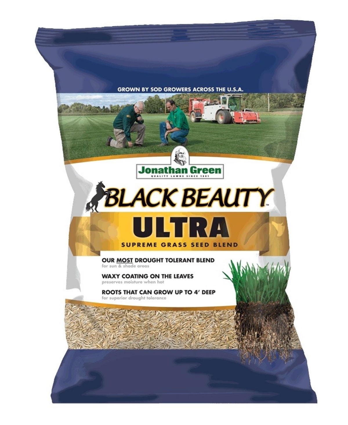 (#10322) Black Beauty Ultra Grass Seed, 7lb bag - Brown