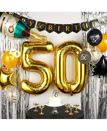 Sparkle and Bash 50th Birthday Decorations, Balloons, Cake Toppers and ...