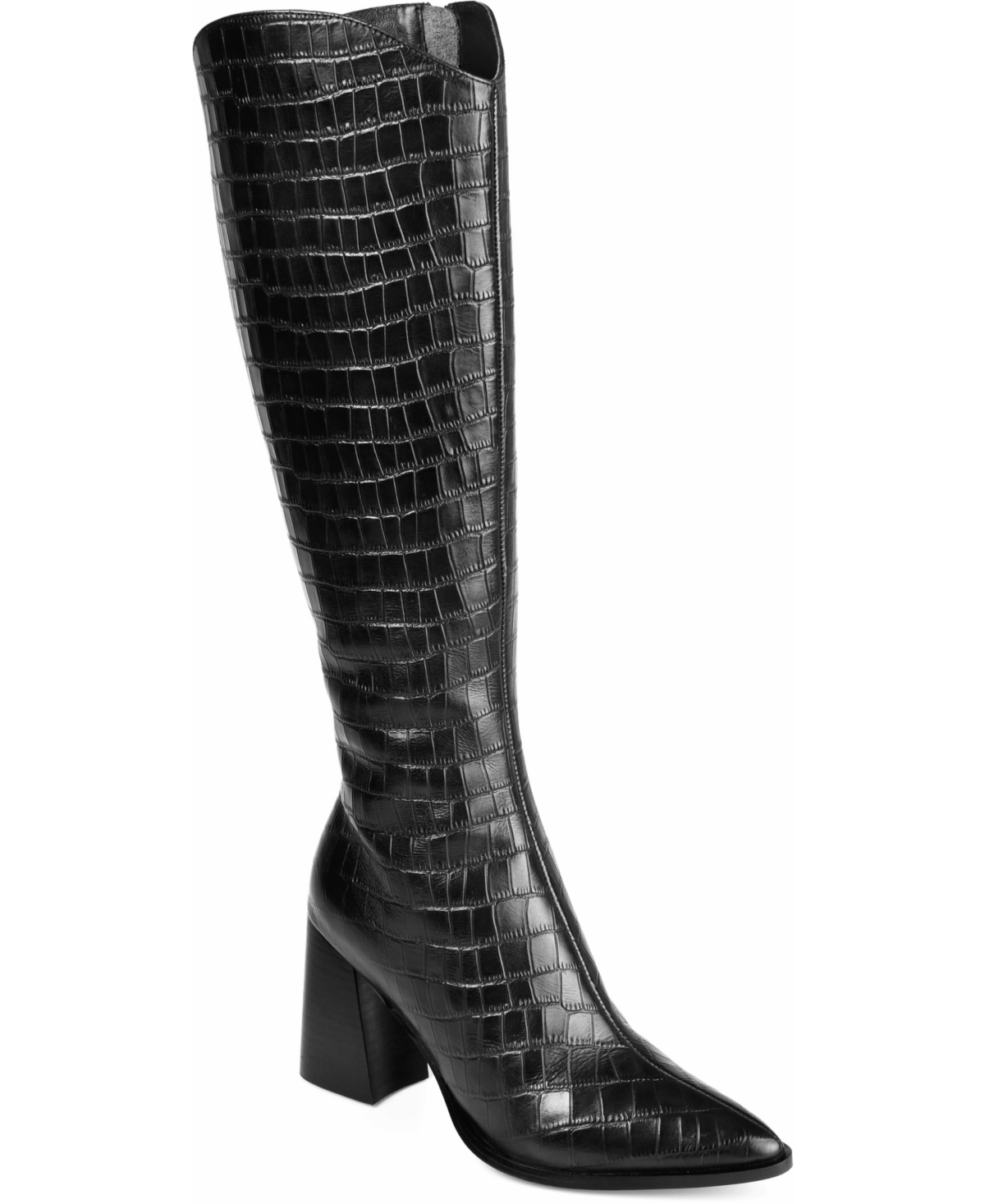 Shop Journee Signature Women's Laila Knee High Boots In Croco