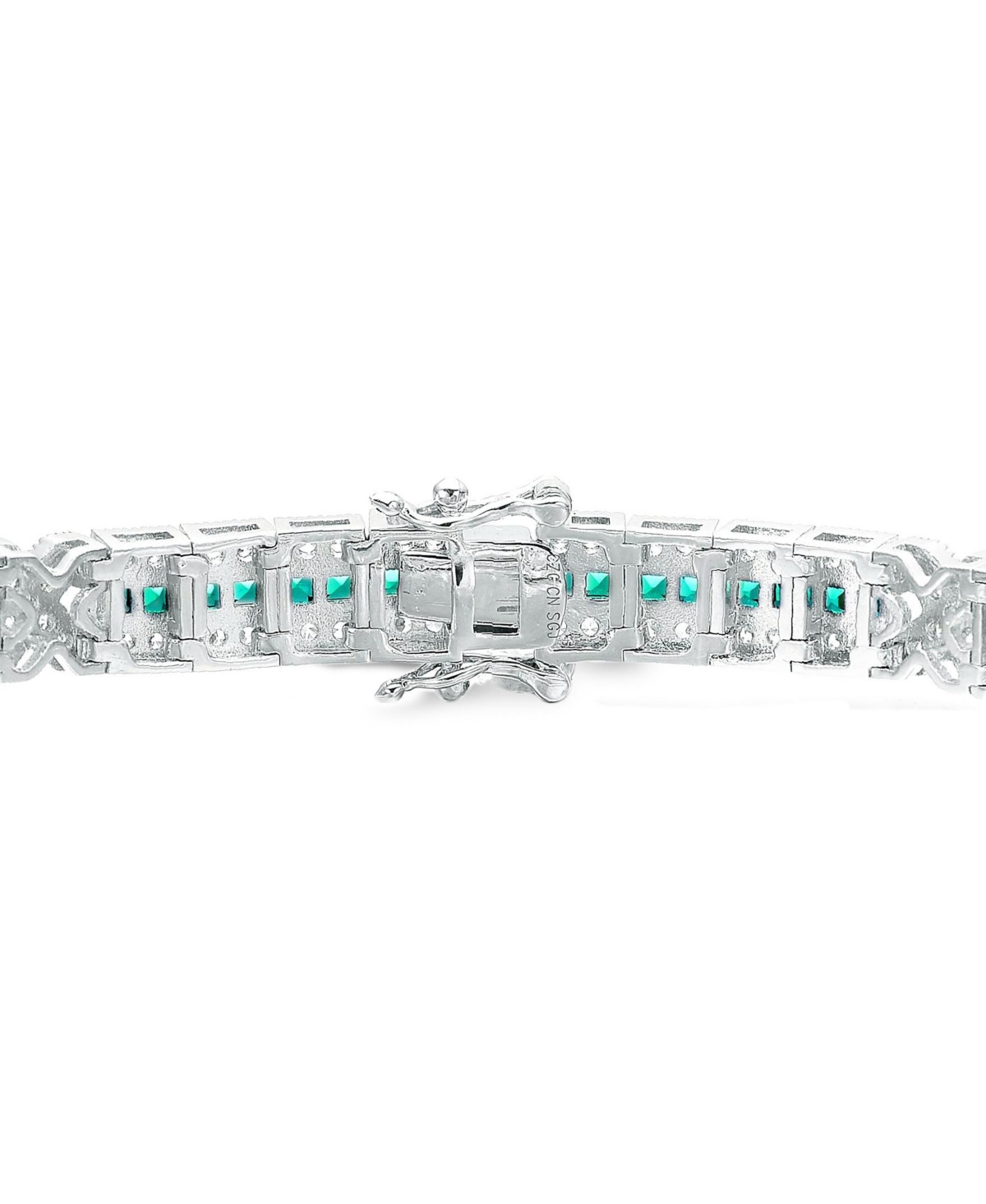 Genevive silver cz bracelet top