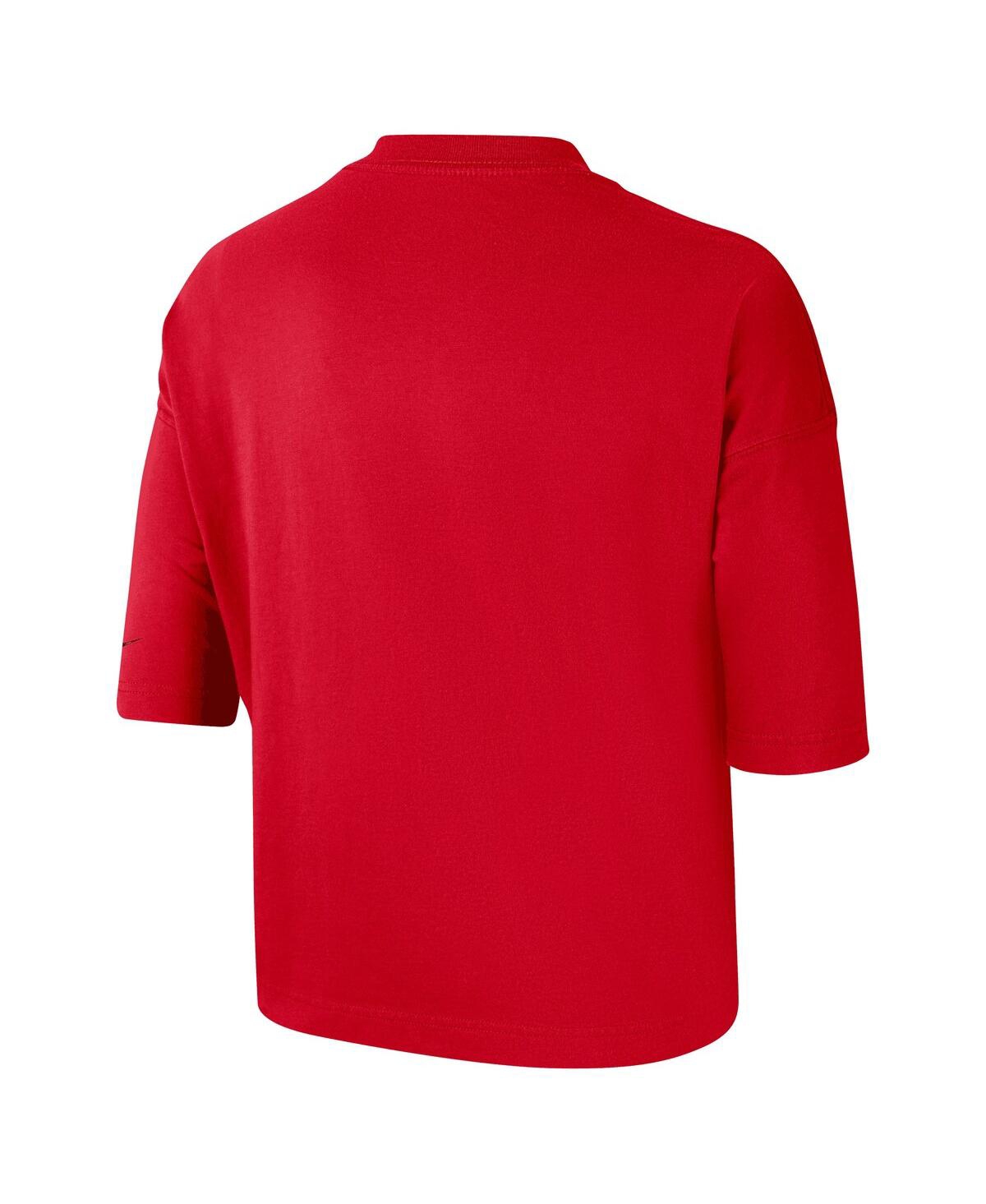 Shop Nike Women's  Red Georgia Bulldogs Crop Performance T-shirt