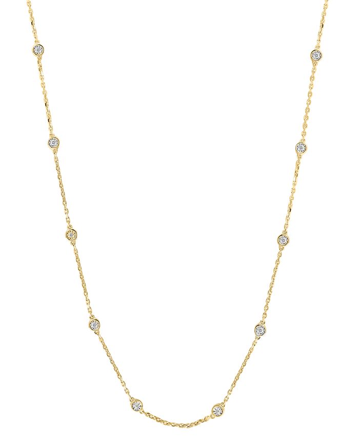 Macy's diamond station necklace shop