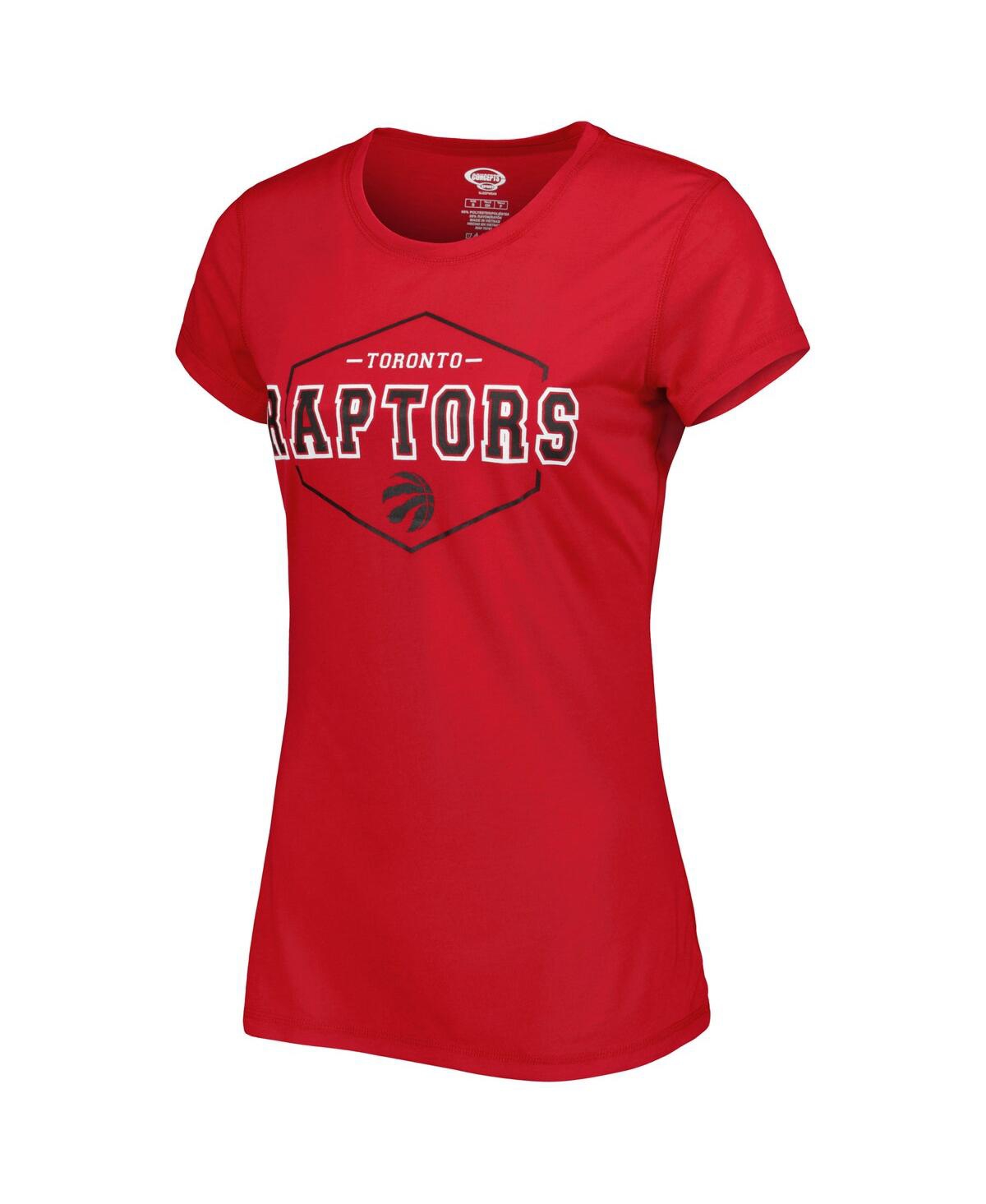 Shop Concepts Sport Women's  Red, Black Toronto Raptors Badge T-shirt And Pajama Pants Sleep Set In Red,black