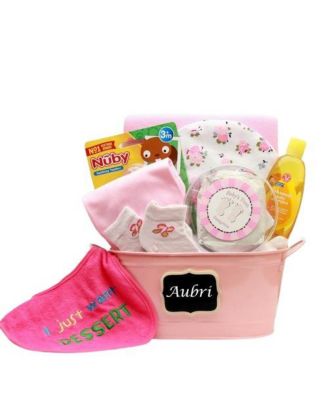 GBDS Baby Basics Gift Pail Pink - Baby Bath Set - Baby Girl Gifts - New ...