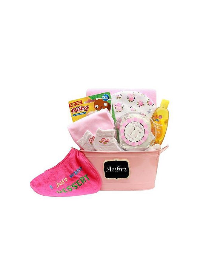 GBDS Baby Basics Gift Pail Pink baby bath set baby girl gifts