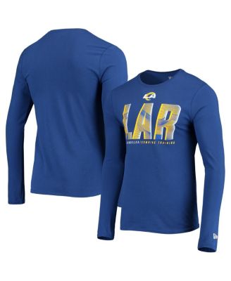 Men's Royal Los Angeles Rams Combine Authentic Static Abbreviation Long Sleeve T-shirt