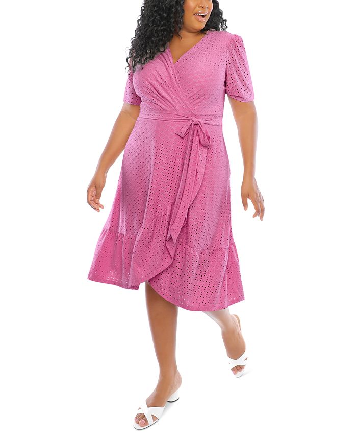 GET SPOTTED SHOP STOCKS Jenny Eyelet 3: Leni Premium Eyelet Wrap Dress main image 0
