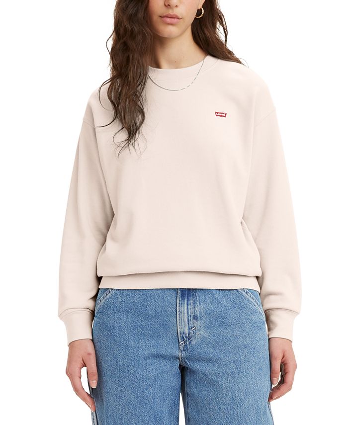 Levi's Women's Standard Fleece Crewneck Sweatshirt - Macy's