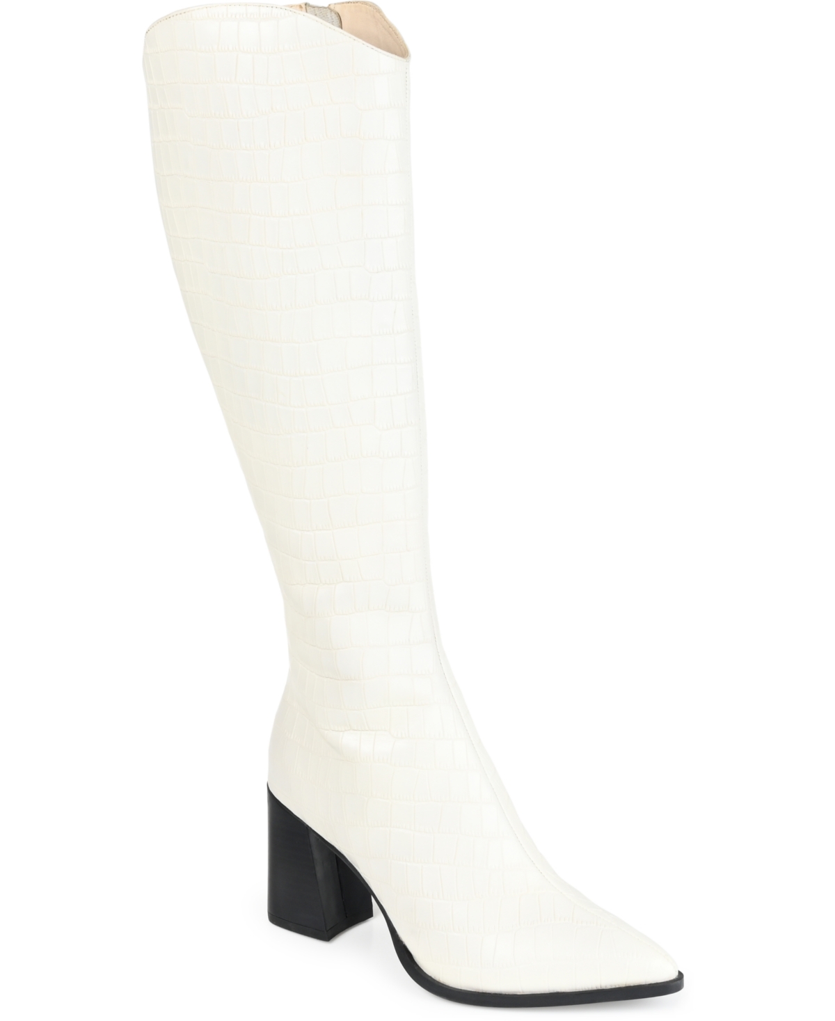 Shop Journee Signature Women's Laila Knee High Boots In Off White