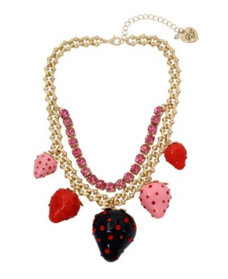 BETSEY JOHNSON STRAWBERRY NECKLACE offers NEW