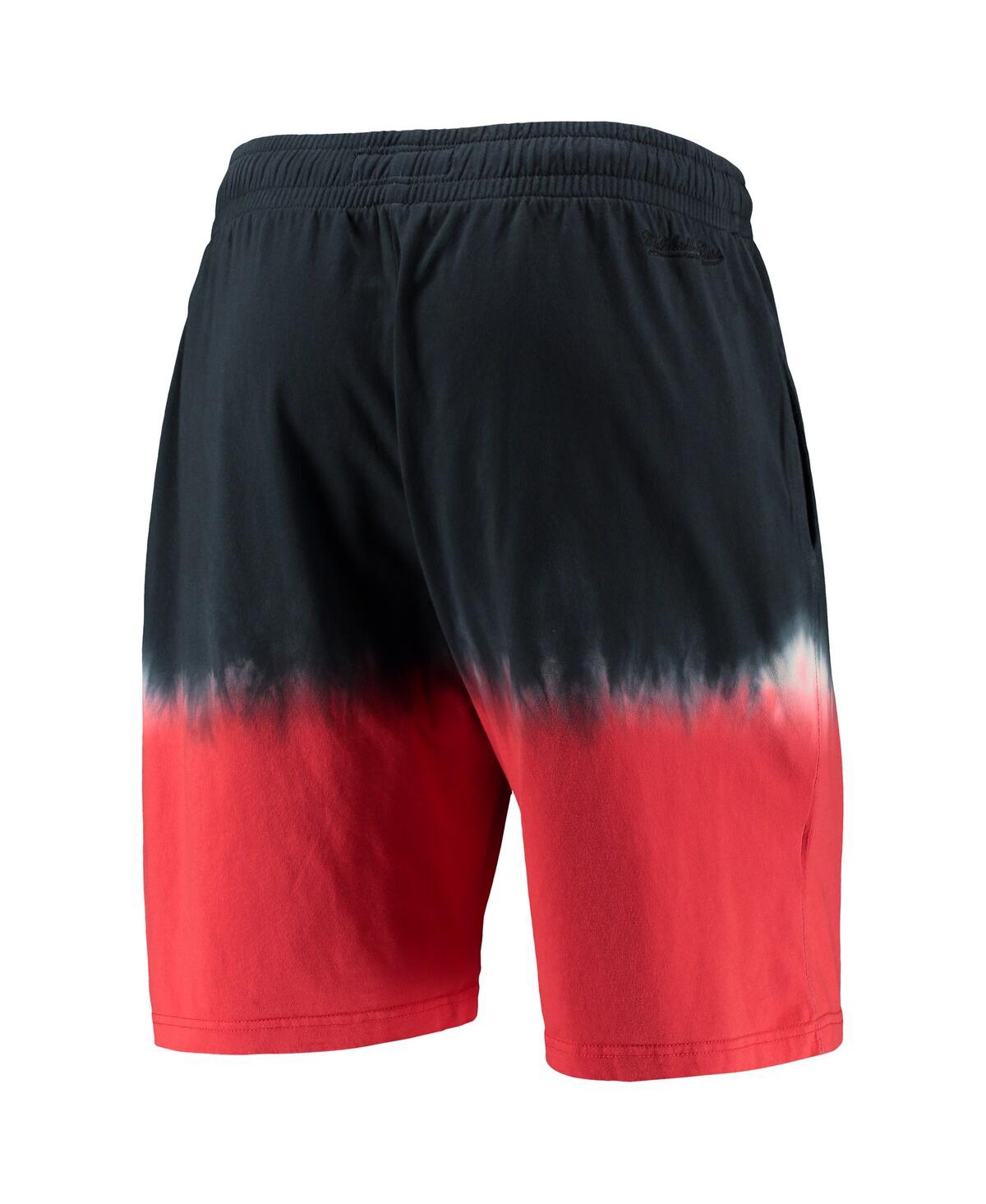 Mitchell & Ness Men's  Black, Scarlet Ohio State Buckeyes Tie-dye Shorts In Black,scarlet