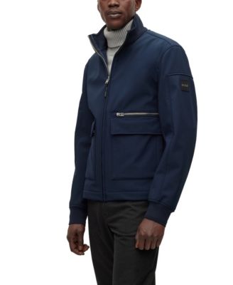 Hugo Boss Men's Water-Repellent Logo Patch Softshell Jacket