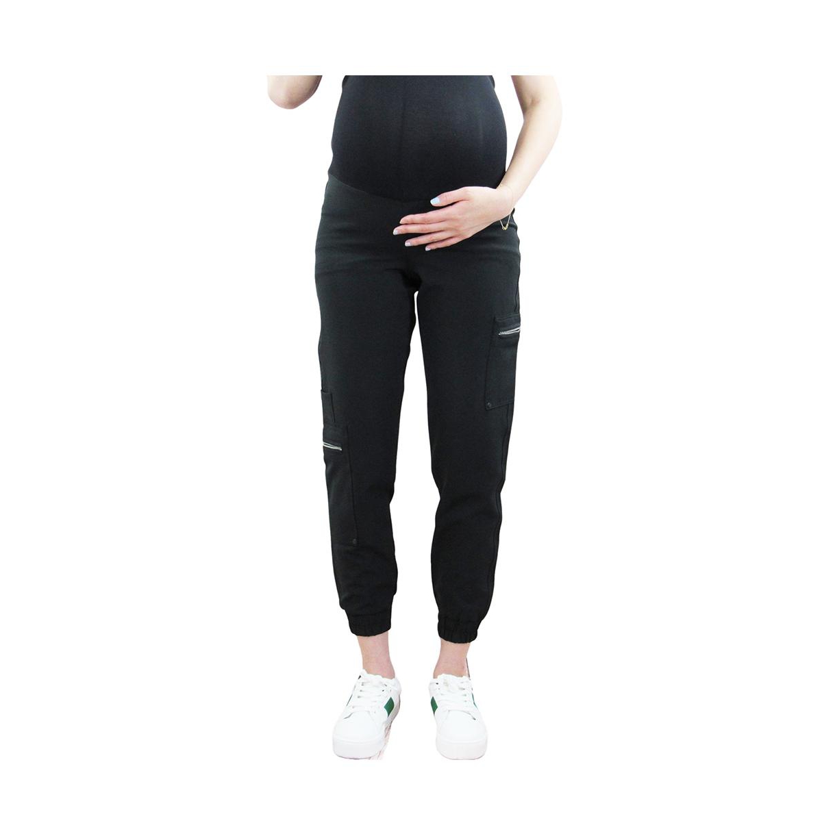INDIGO POPPY BLACK CARGO JOGGER MATERNITY PANT