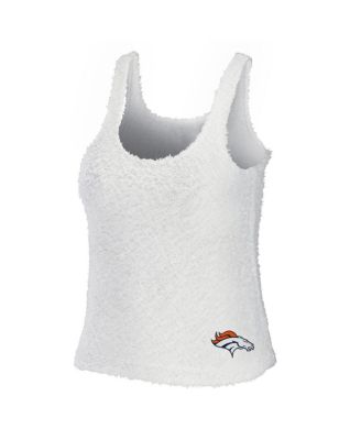 Women's Cream Denver Broncos Cozy Scoop Neck Tank Top Pants Sleep Set