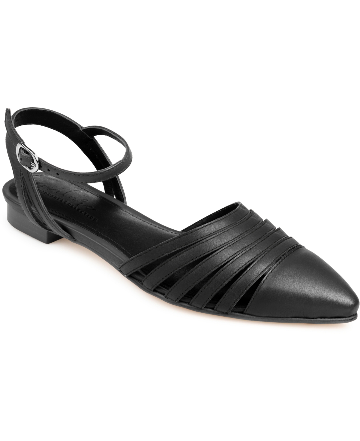 Shop Journee Signature Women's Dexie Pointed Toe Flats In Black