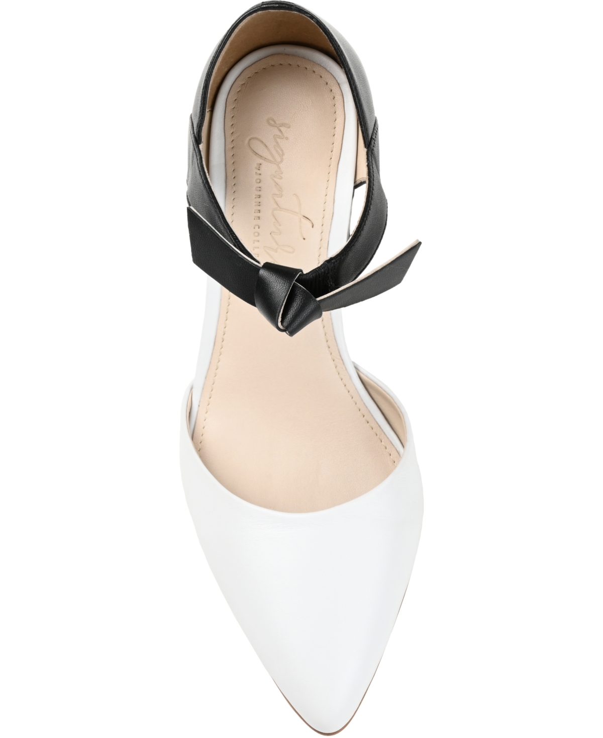 Journee Signature Women's Camille Two-piece Block Heel Pumps In Neutral