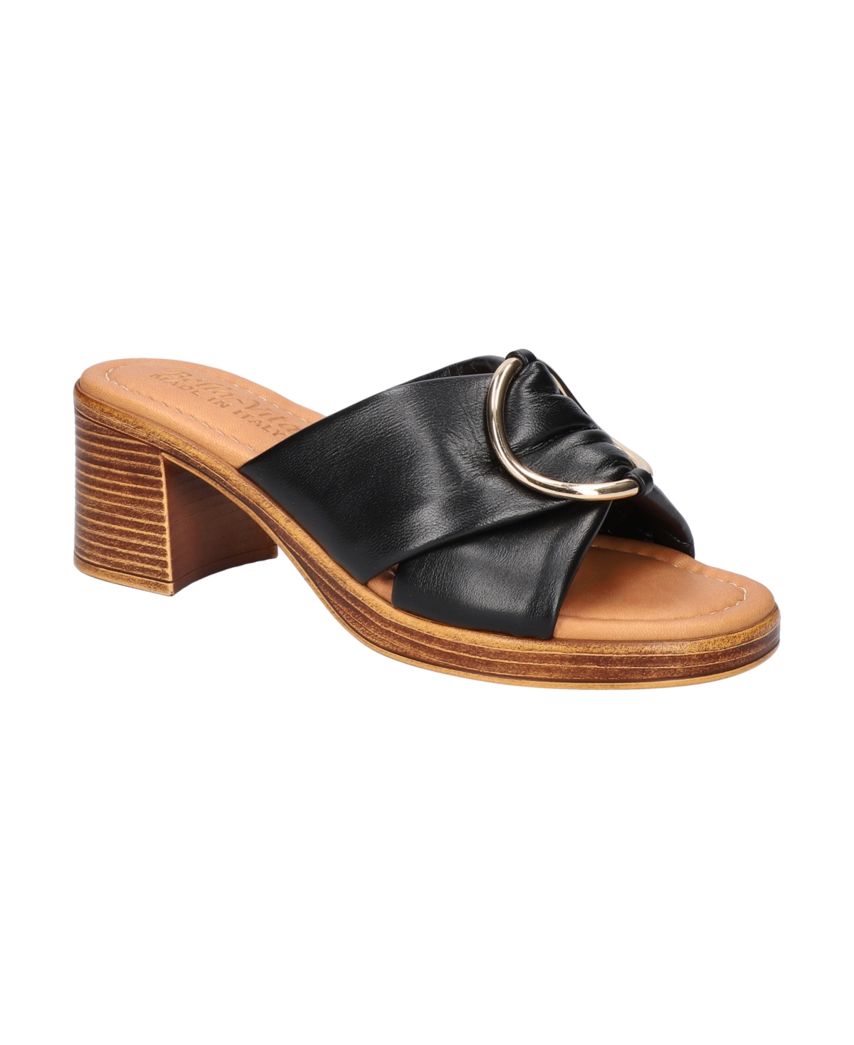 Shop Bella Vita Women's Chi-italy Block Heel Sandals In Black Leather