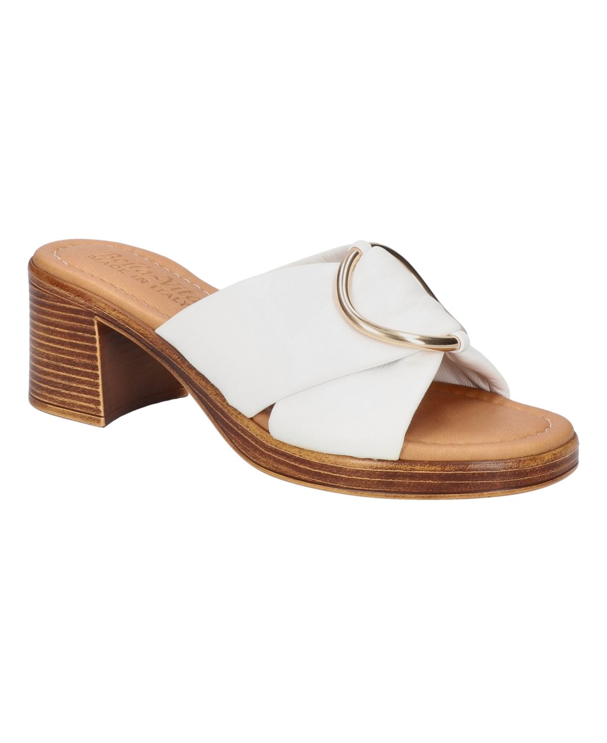 Women's Chi-Italy Block Heel Sandals - Whiskey Leather