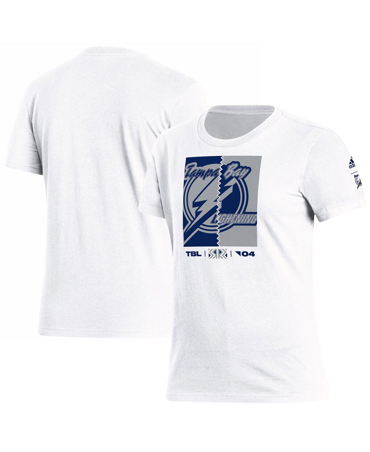 Women's adidas White Tampa Bay Lightning Reverse Retro 2.0 Playmaker T-shirt - White