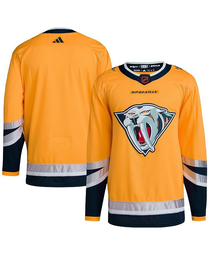 NHL Hockey Nashville Predators Men's Yellow Medium T-shirt