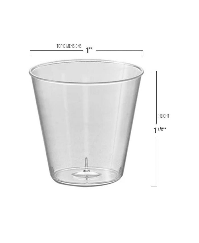 Smarty Had A Party 1 oz. Clear Plastic Shot Glasses (2500 Glasses) Macy's