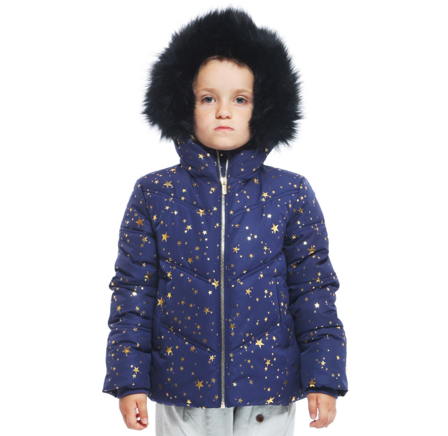 Куртка Rokka&Rolla Heavyweight Puffer Jacket Bubble Coat для девочек, цвет: Золотой — фото 2