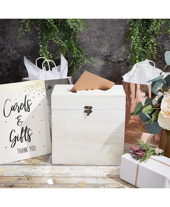 Juvale Rustic Card Box for Wedding (White, Pack of 1) Macy's