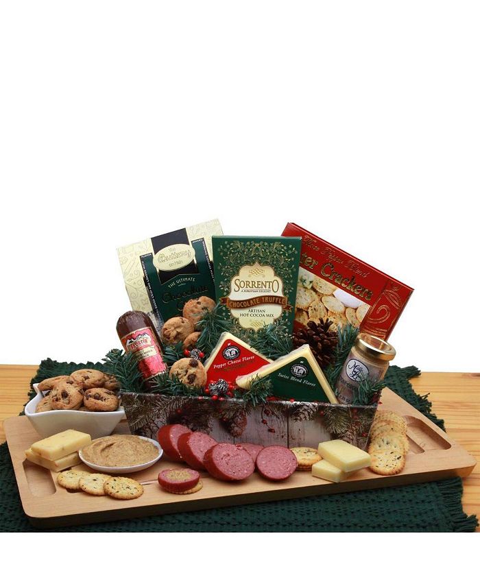 GBDS A Rustic Winter Holiday Tray Christmas gift basket Holiday Gift