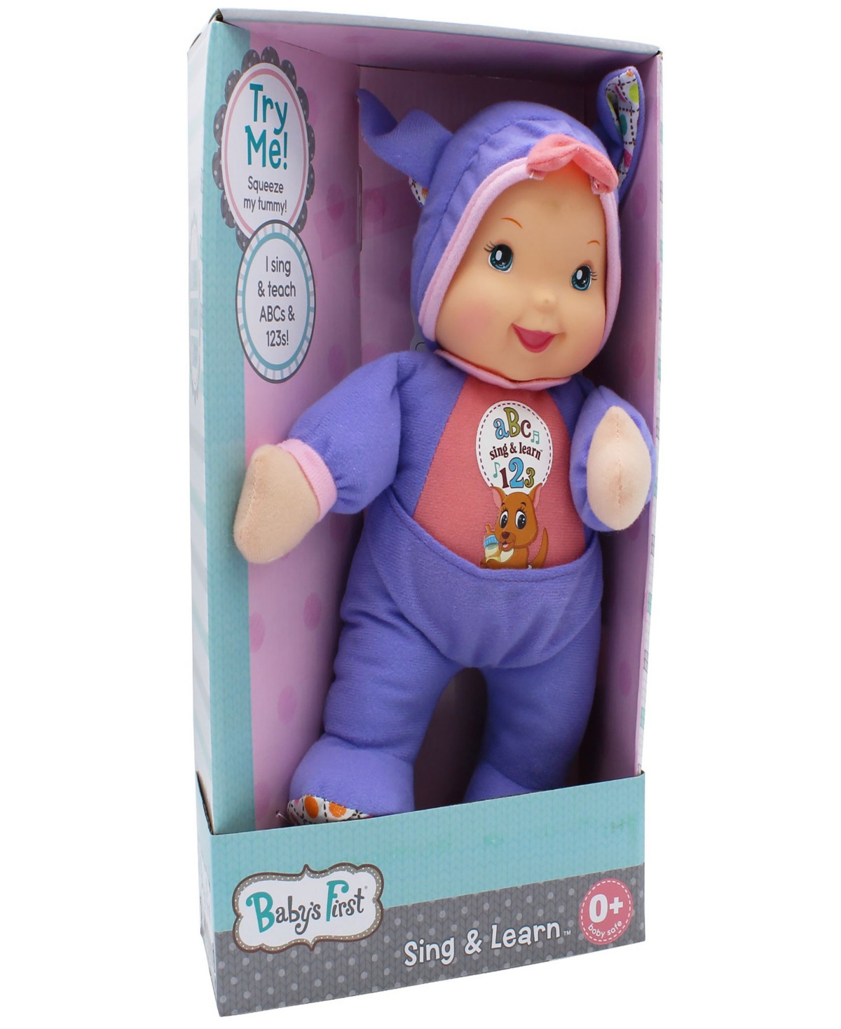 Baby's First By Nemcor Babies' Sing Learn Purple Kangaroo Toy Doll In Multi