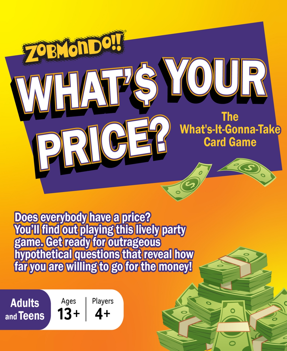 Zobmondo What's Your Price Card Game In Multi